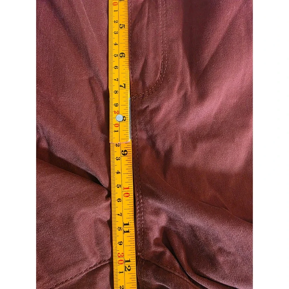 Chicos Platinum Jeggings Slim Fit Mahogany Burgundy Pants Size‎ 3 NWT